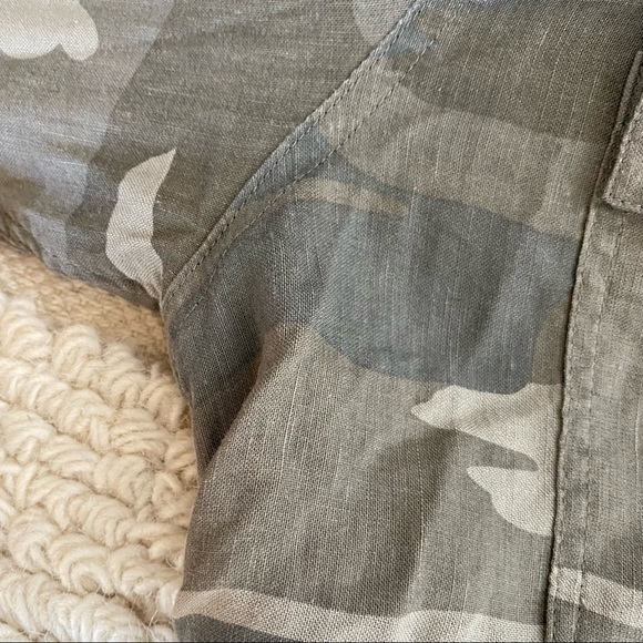 RAILS green camo Everett linen button up top M - Picture 6 of 13